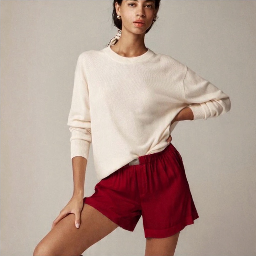 J. Crew Burgundy Satin Women's Shorts